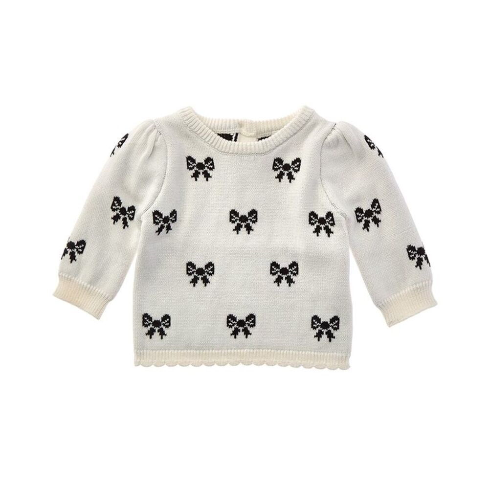 Janie And Jack Baby Bow Sweater, White